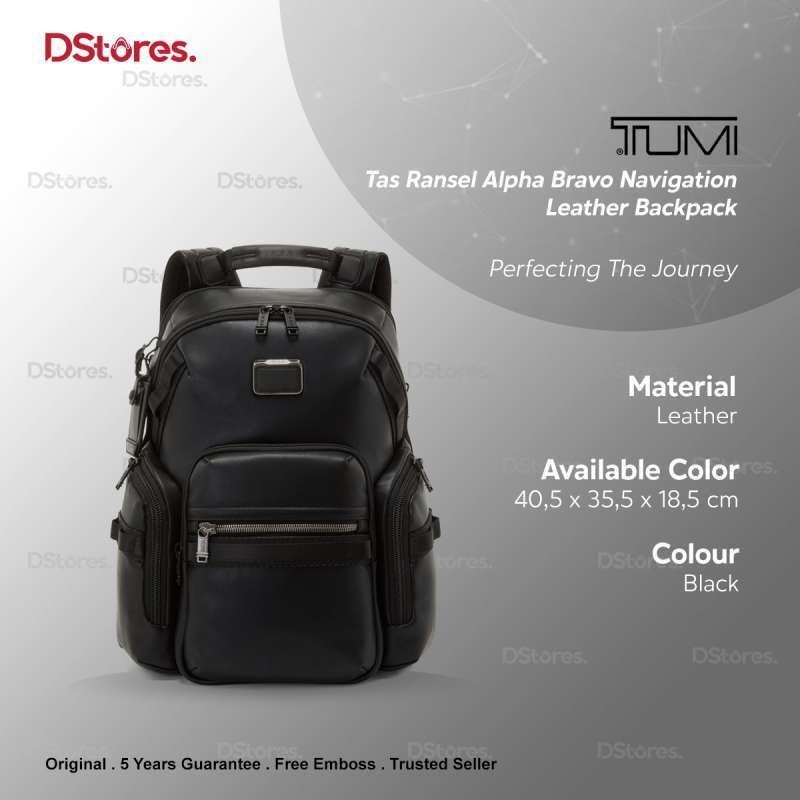 Tumi alpha bravo sales leather backpack
