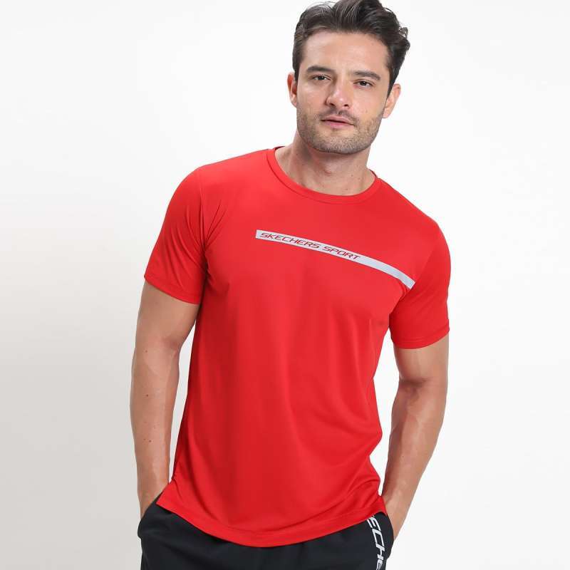 Skechers Men T Shirt Zenith Sport Baju Pria SKEHSM2125RD