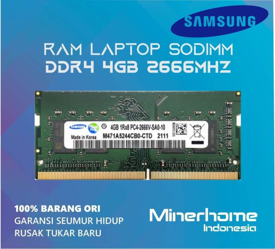Promo Memory Ram Laptop Sodimm Ddr4 4gb 2666mhz Pc21300 Diskon 33 Di Seller Minerhome Wonorejo Kota Surabaya Blibli