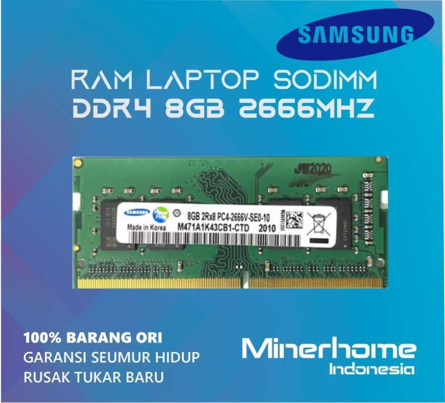 Promo Memory Ram Laptop Sodimm Ddr4 8gb 2666mhz Pc21300 Diskon 19 Di Seller Minerhome Wonorejo Kota Surabaya Blibli