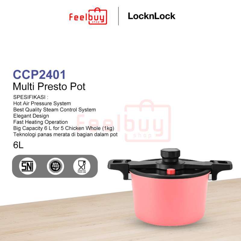 Jual Locknlock Multi Presto Pot 6l burnt Coral ccp2401 Di Seller Feelbuy Indonesia Official Store Feelbuy Indonesia Kota Tangerang Selatan Blibli