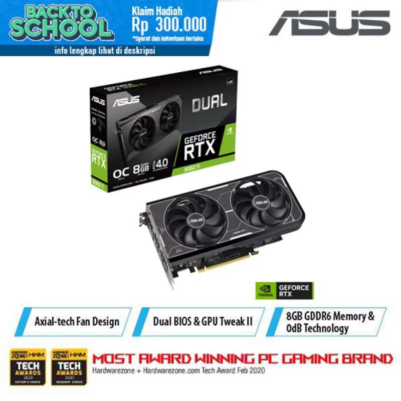 ASUS Dual GeForce RTX 3060 TI OC Edition 8GB GDDR6X