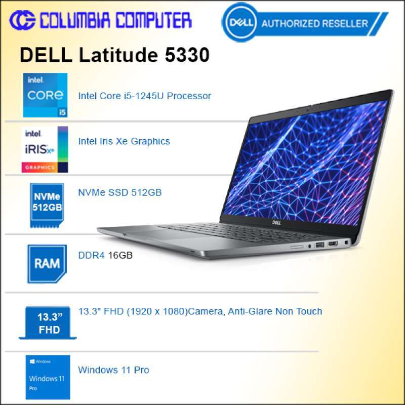 Jual Dell Latitude 5330 I5-1245u 16gb 512gb Intel Irish Win 11 Pro