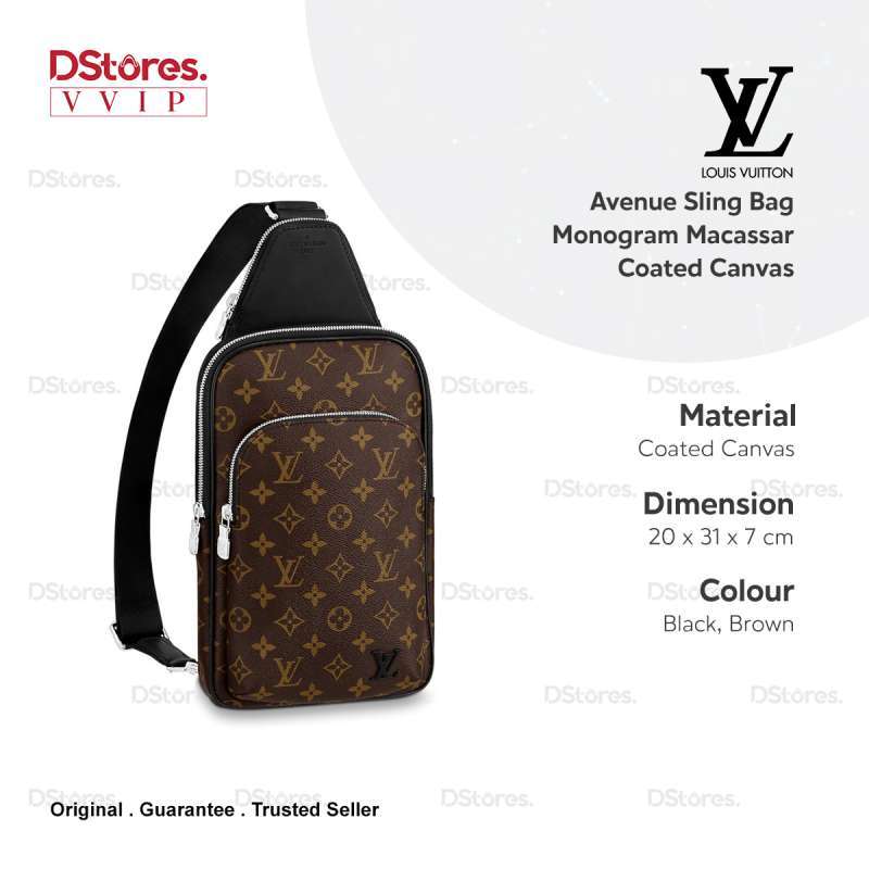 Louis Vuitton Avenue Sling Bag Monogram Macassar Brown