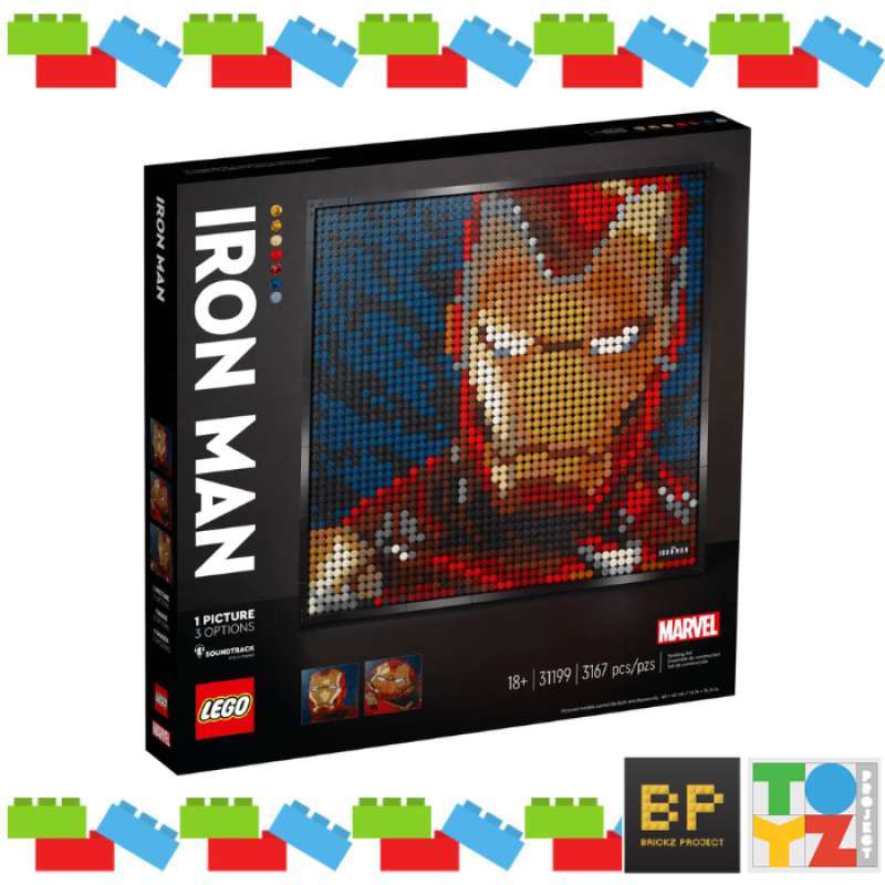 Lego 31199 art best sale marvel studios iron man