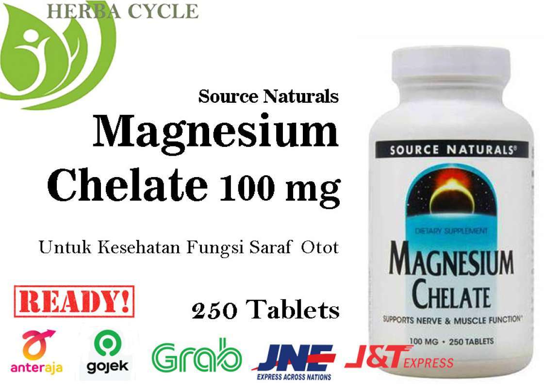 Jual Source Natural Magnesium Chelate 100mg 250 Tab Kesehatan Syaraf