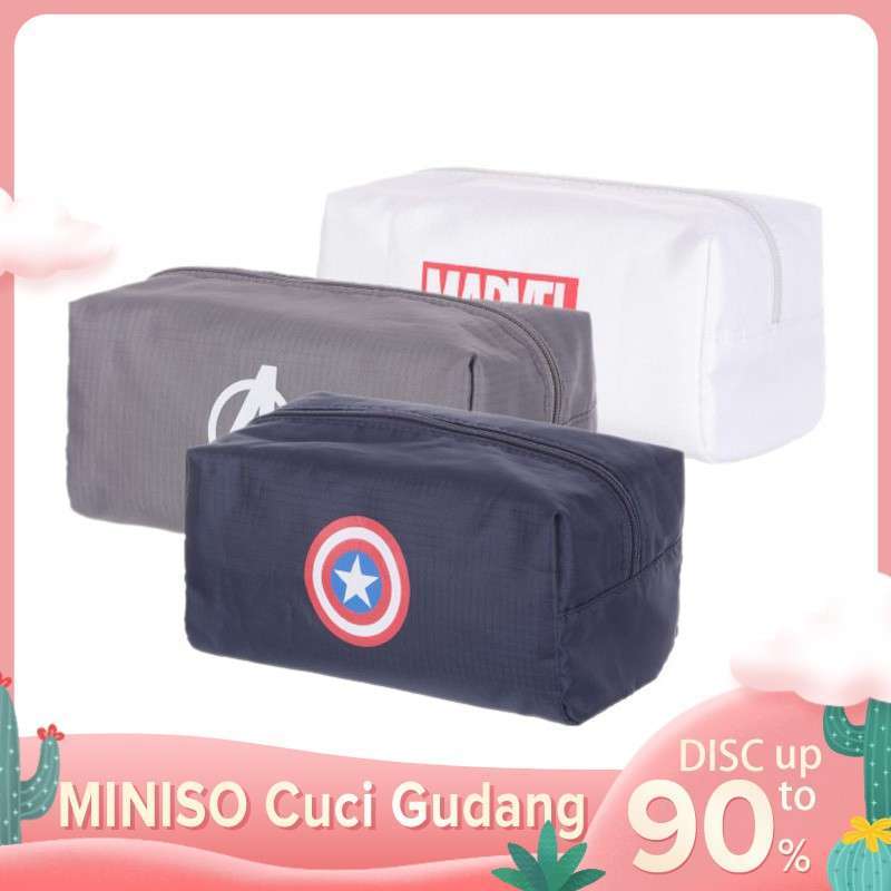 Promo MINISO Marvel Travel Bag Storage Baju Pakaian Organizer Koper