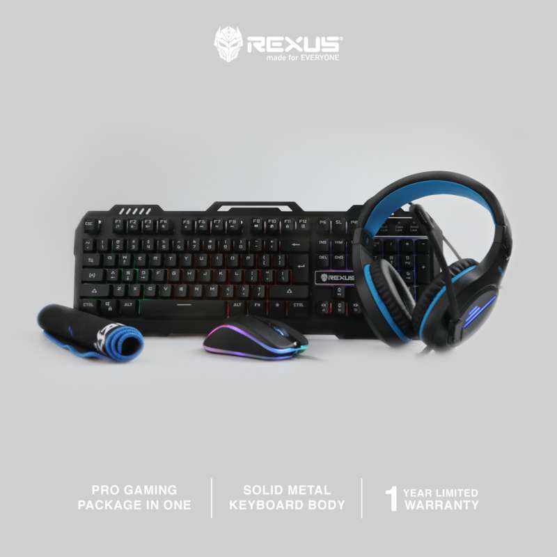 Jual Rexus Keyboard Mouse Headset Gaming Warfaction Vr3 Max Combo Di ...