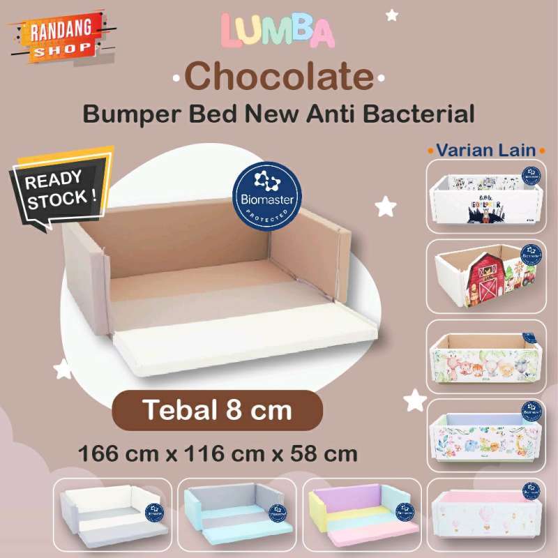 Jual Lumba Playmat Bumper Bed Bumpermat Box Bayi Tebal 8 cm Chocolate