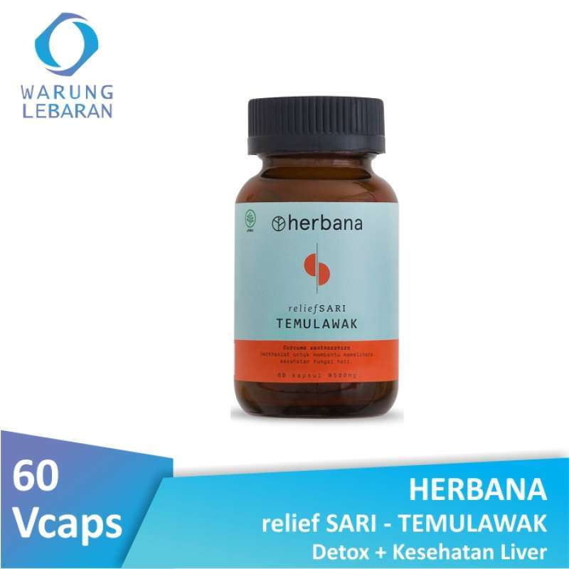 Jual Herbana Relief Sari Temulawak Detox + Kesehatan Liver (60 Vcaps