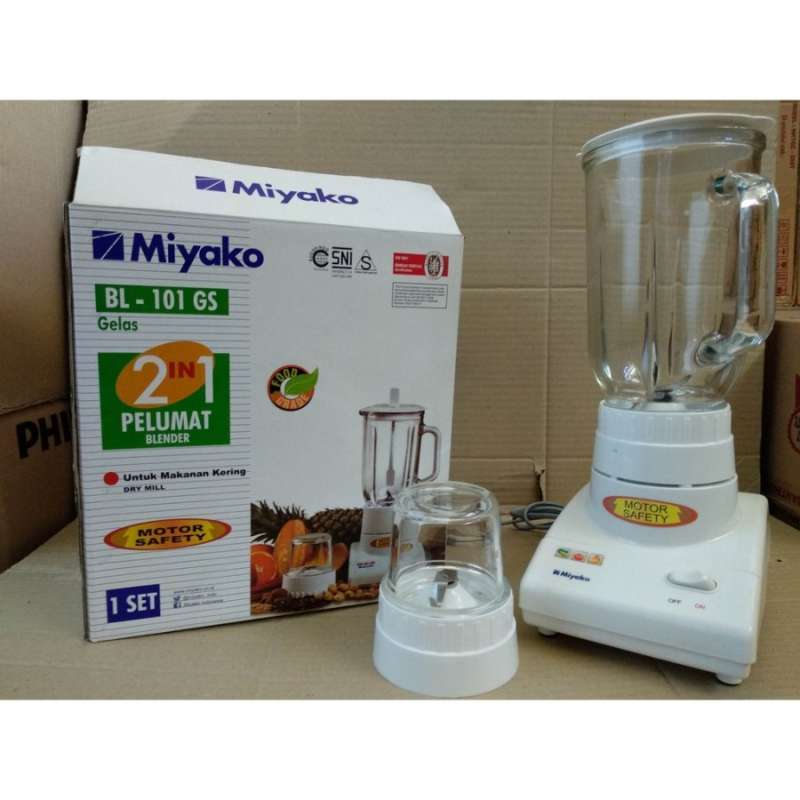 Promo Miyako Blender Gelas Kaca 2in1 Hemat Listrik BL 101 GS Diskon 38%