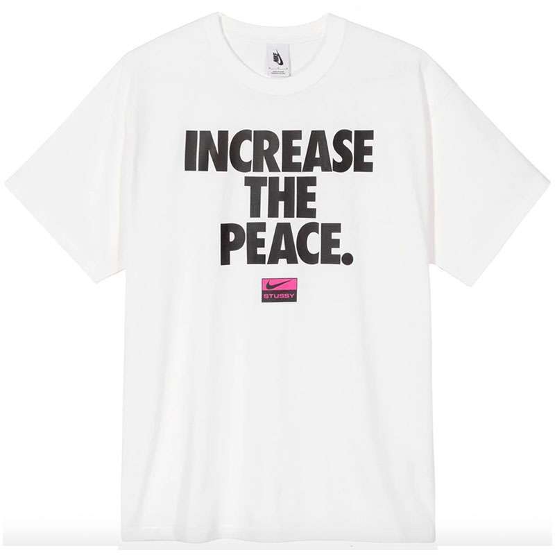 Jual NIKE x Stussy Increase The Peace Tee White WHITE L di Seller