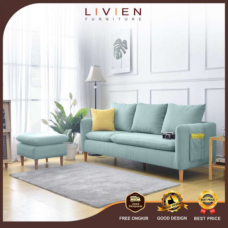 Promo LIVIEN FURNITURE Sofa Ruang Tamu Minimalis Sofa L Sofa