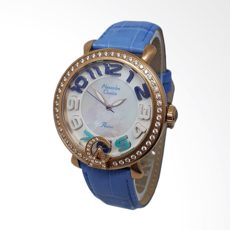 jual alexandre christie 141230 analog permata tali kulit jam tangan wanita gold biru jual alexandre christie 141230 analog permata tali kulit jam tangan wanita gold biru