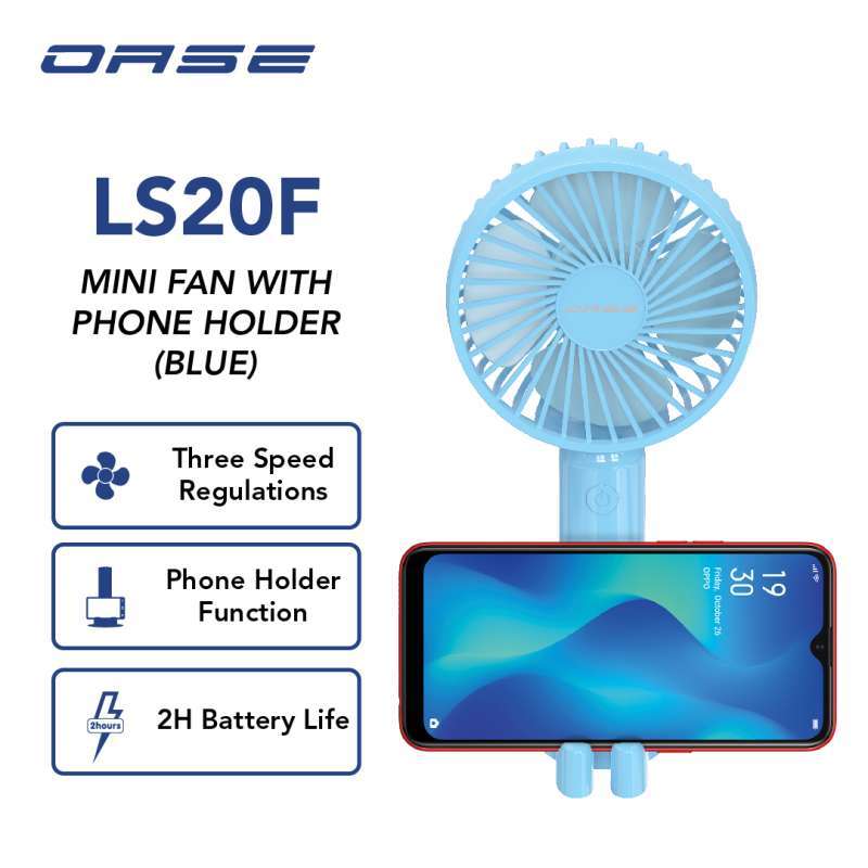 âˆš Oase Phone Holder Portable Mini Fan Baterai 2 Jam Garansi Resmi 6