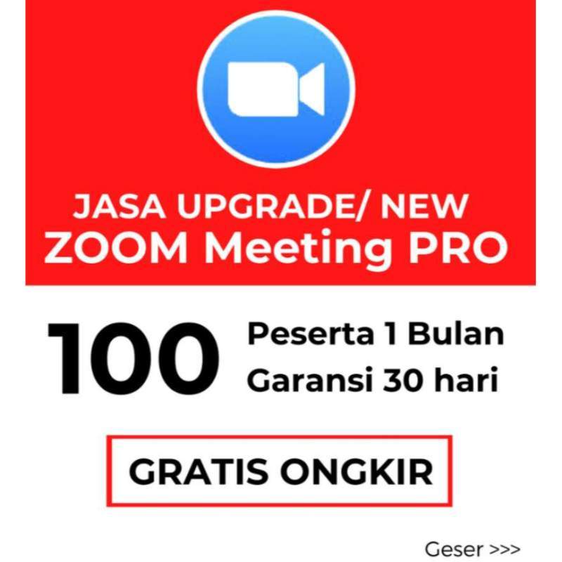 Jual Zoom Meeting PRO 100 Lisensi 1 Bulan di Seller Zoom Techonlogy