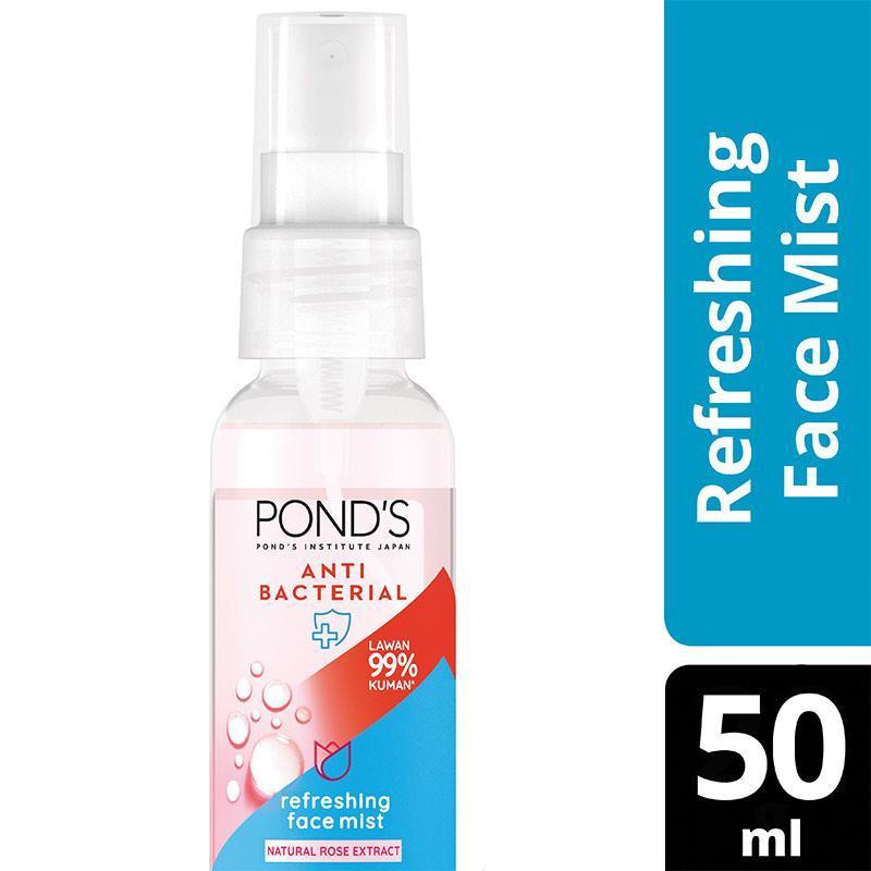 Jual POND’S Anti Bacterial Refreshing Face Mist Spray with Natural Rose Extract [50 mL] di