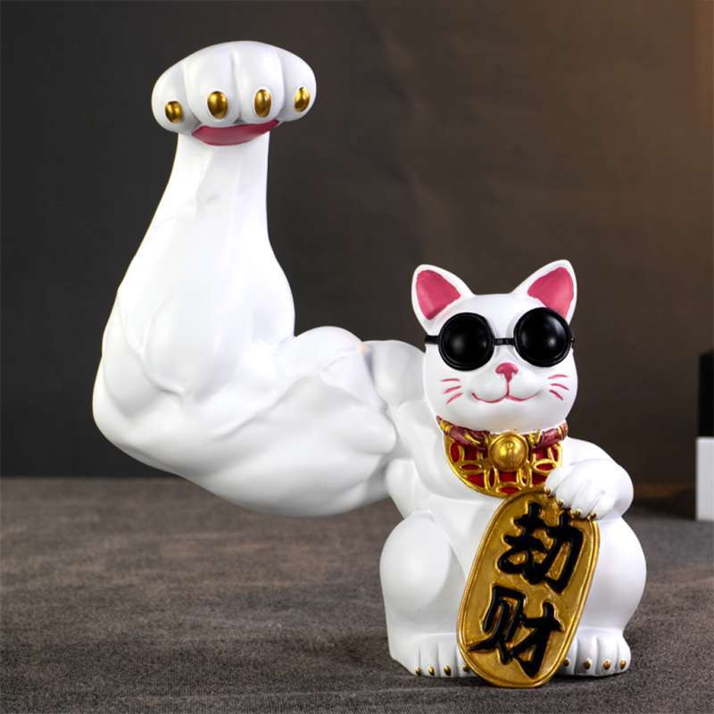 Promo Chinese Lucky Cat Waving Arm Good Luck Feng Shui Home Door ...