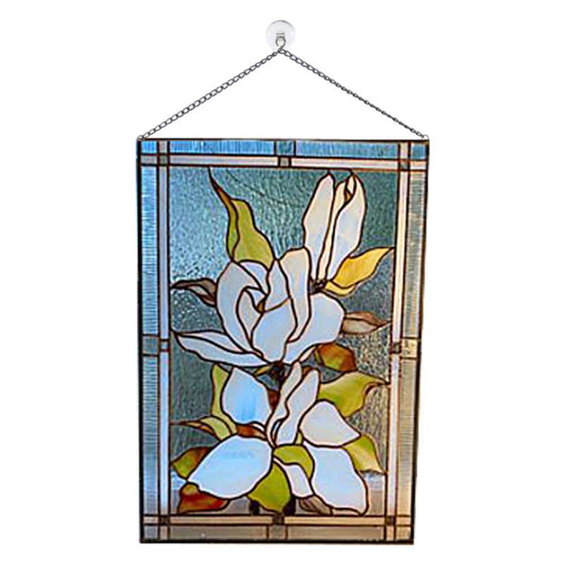 Jual Stained Glass Rectangle Window Panel Suncatcher Wall Decor