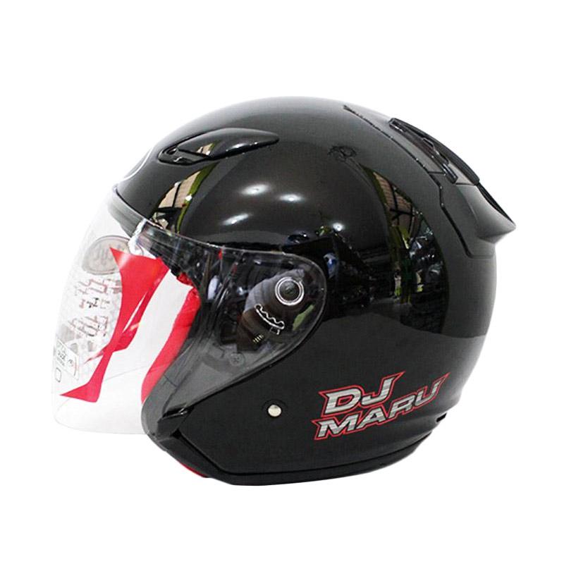Jual KYT Dj Maru Helm Half Face - Solid Black - L di Seller Andi_Shop