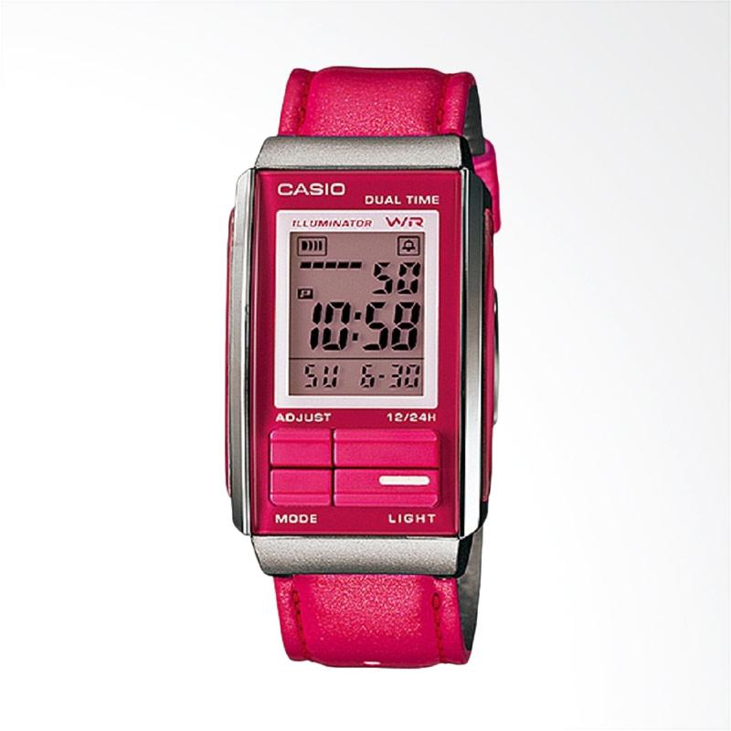 Jual Garansi Resmi CASIO LA201WBL4ADF Tali Kulit Digital Jam Tangan Wanita Pink di Seller
