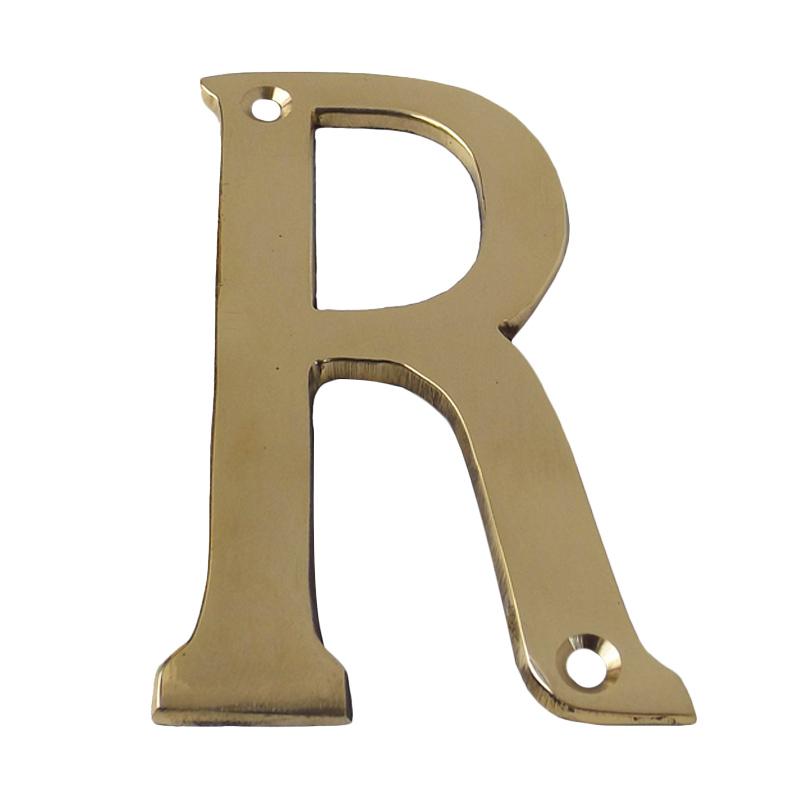 Jual Heritage Brass Alphabet Plate Huruf R for Papan Nama dan Meja ...