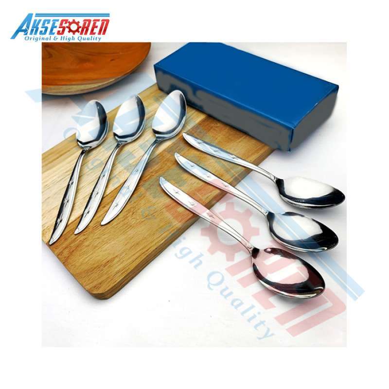 Jual Sendok Makan Stainless Steel [12 Pcs] / Set Alat Makan Super ...