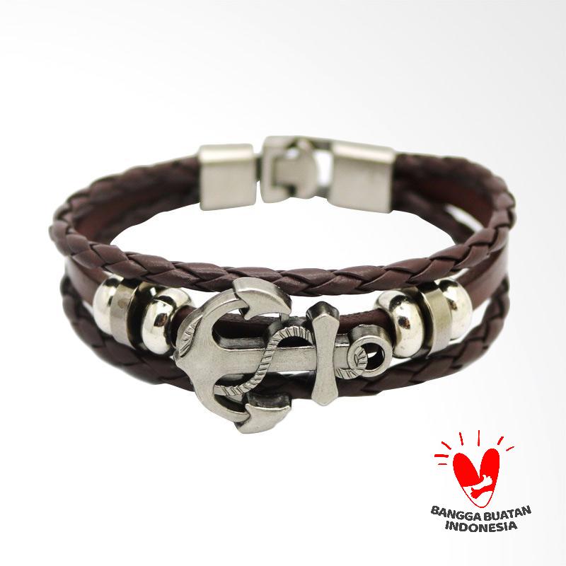 Jual Arrazi Craft Model Anchor Kulit Asli Gelang Couple 
