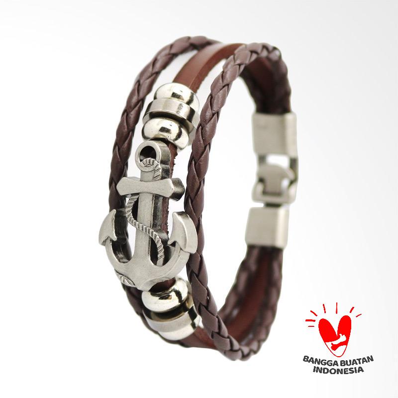 Jual Arrazi Craft Model Anchor Kulit Asli Gelang Couple