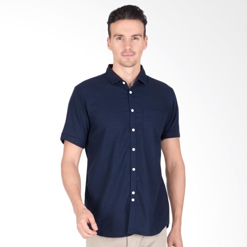 Jual Tendencies Contrast Button Shirt Kemeja Pria Navy Jual Tendencies Contrast Button Shirt Kemeja Pria Navy