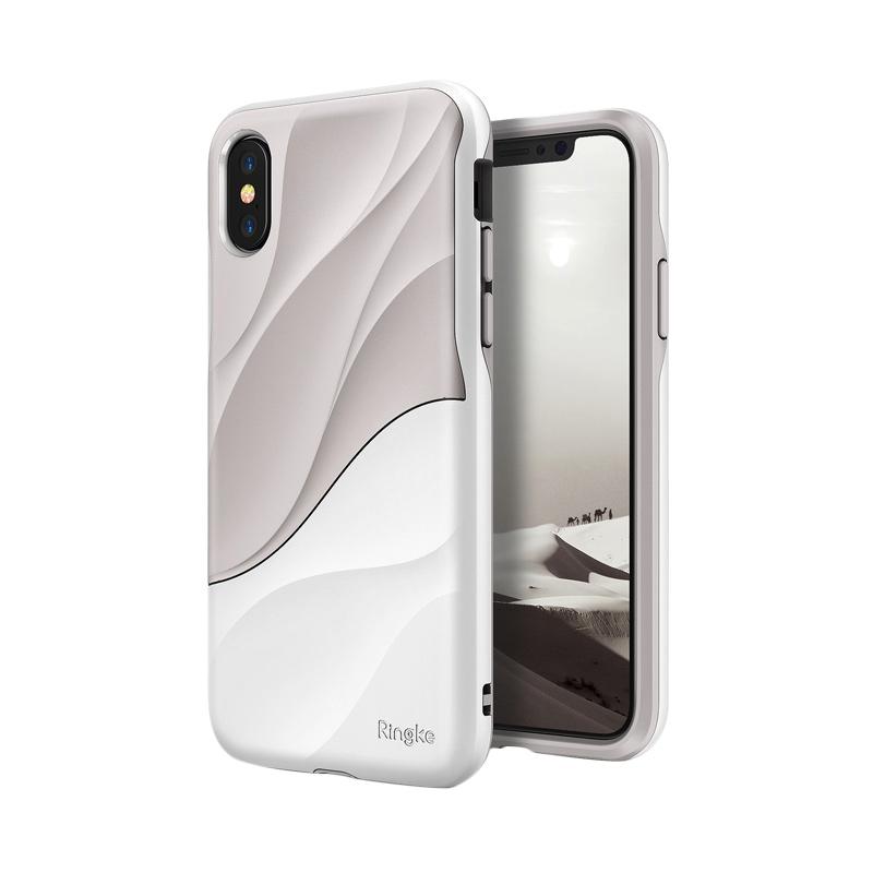 Jual Rearth Wave Casing for iPhone X - Gray White Murah