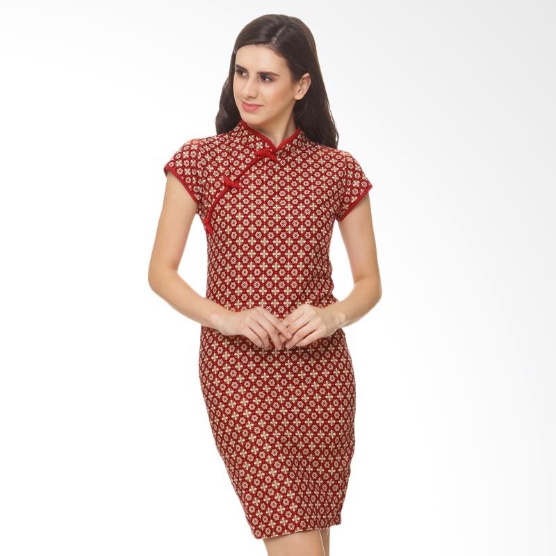 Jual Parama Batik Cheongsam Chinese New Year 2 Midi Dress