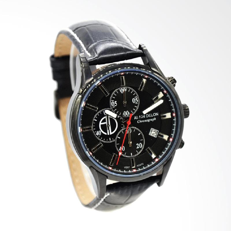 jual alain delon jam tangan pria hitam ad372 1732c jual alain delon jam tangan pria hitam ad372 1732c