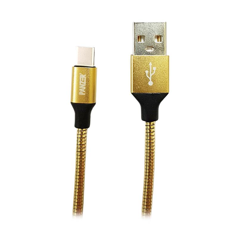 jual panzer smart chrome data cable for type c gold jual panzer smart chrome data cable for type c gold