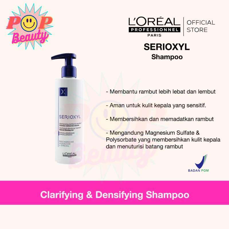 Jual LOREAL Serioxyl Natural Thinning Hair Shampoo / Shampo Penumbuh