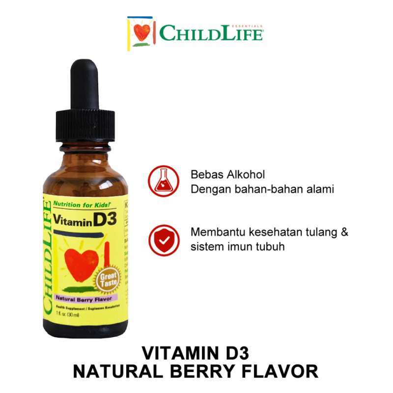 Promo CHILDLIFE VITAMIN D3 500IU NATURAL BERRY FLAVOR MULTIVITAMIN ANAK