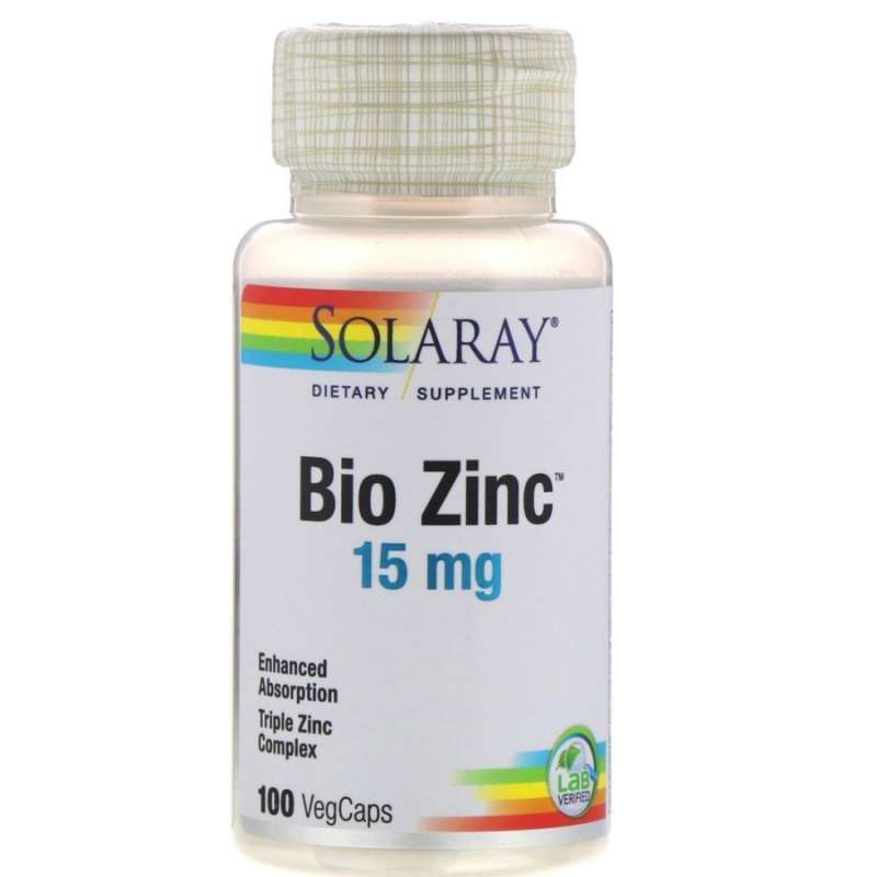 Promo Solaray Bio Zinc 15mg 100 VegCaps Vitamin Zinc 15 mg 100 kapsul