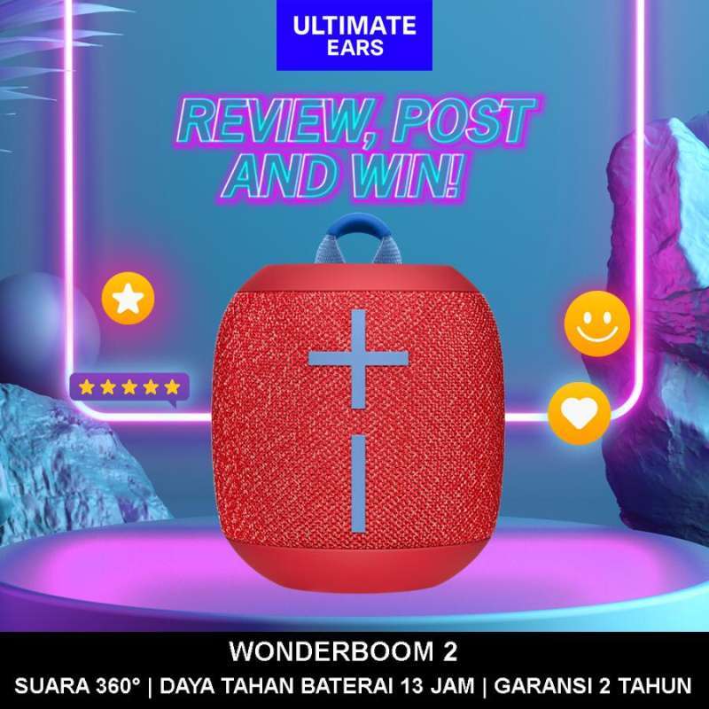 Promo Ultimate Ears Wonderboom 2 Speaker Bluetooth Radical Red Diskon