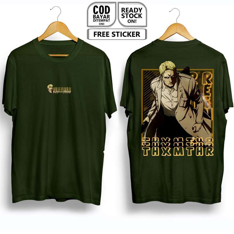 Promo KAOS REINER BRAUN RAINA BURAUN ANIME MANGA ATTACK ON TITAN