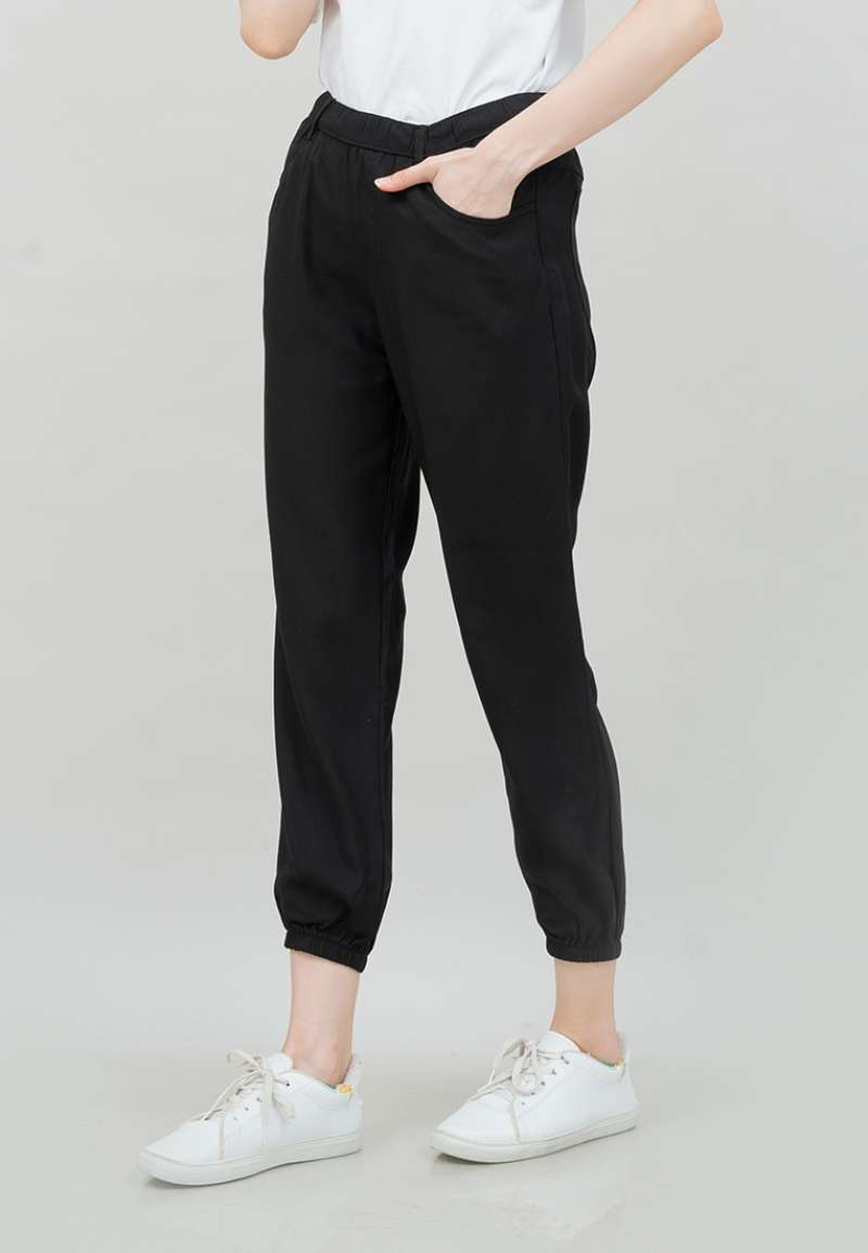 Promo IHANG Viscose Jogger Pants Celana Panjang Wanita BLACK L Diskon 48 di Seller IHANG