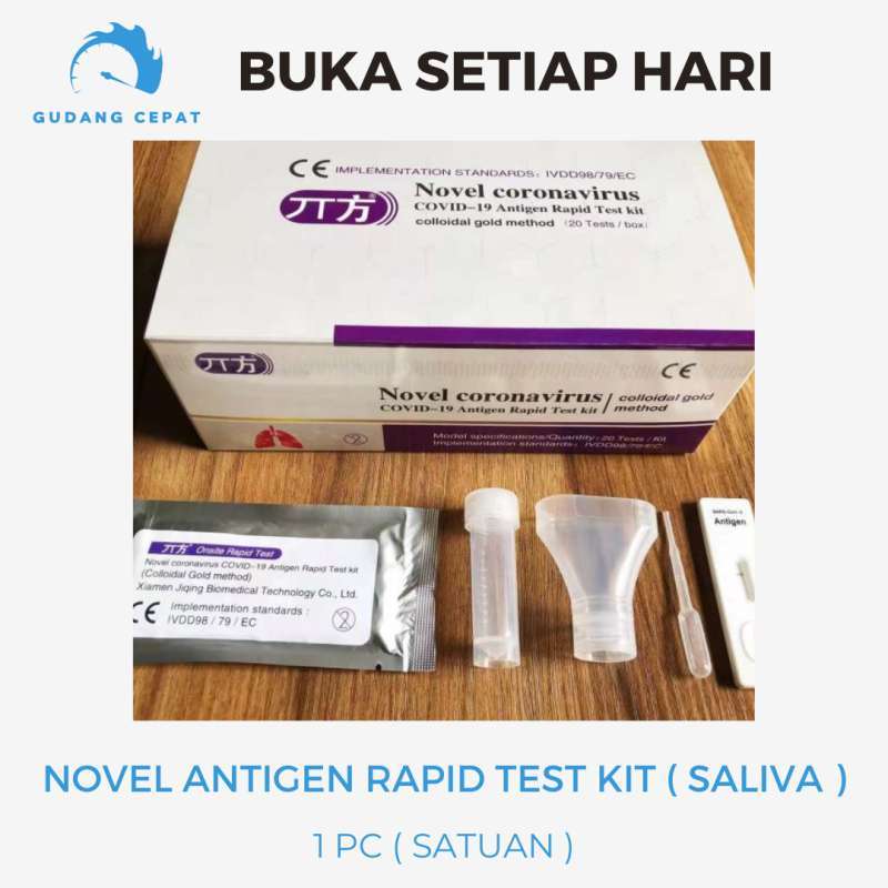 Jual Novel Coronavirus Covid19 Antigen 1pc Saliva Rapid Test Kit Swab