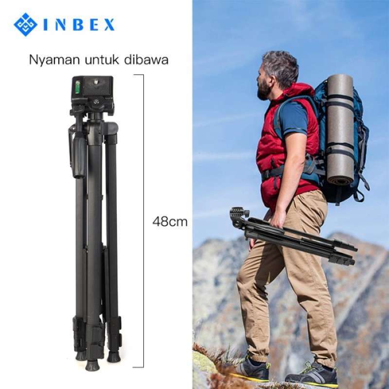 Promo INBEX TF-3366 Tripod Kamera+Bluetooth Remote+Bag-133CM Rotation