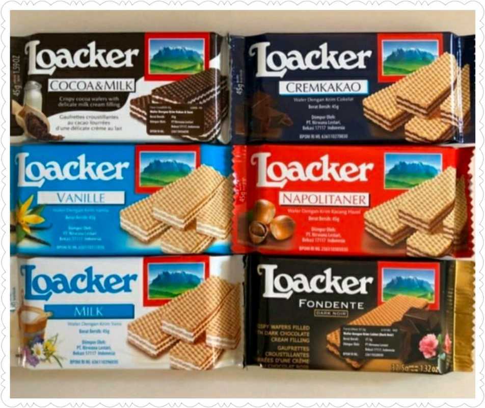 Promo Wafer Loacker Quadratini 45gr Peanut Butter Diskon 15% Di