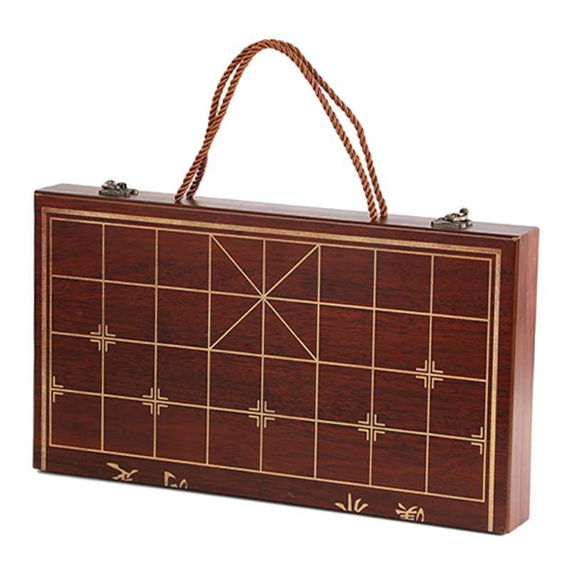 Promo Wooden Chess Board Without Pieces Strategy for Travel 15.75x8