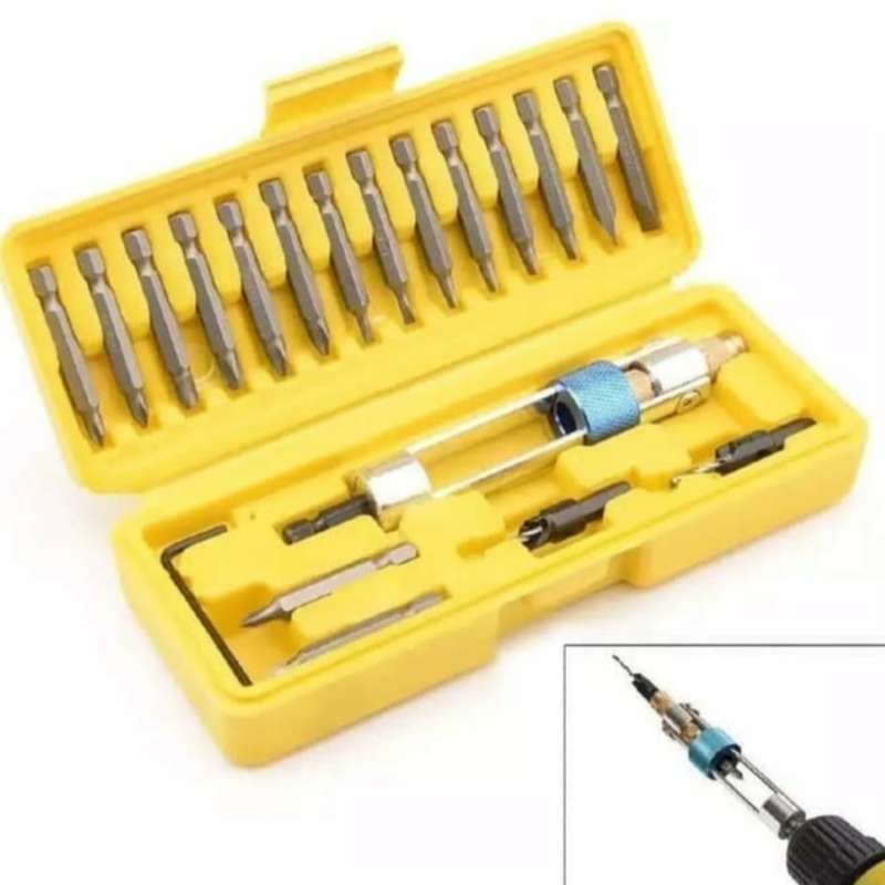 Jual Drill Bit Set 20 pcs HSS Screw Driver Bits Flip Drip Bor Obeng