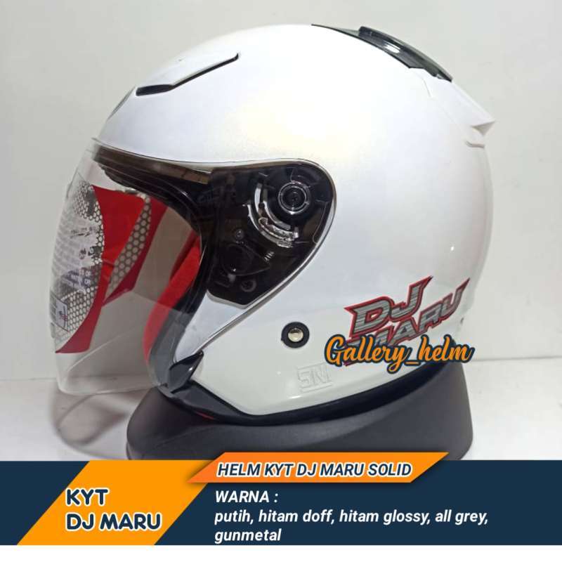 Promo Helm KYT DJ Maru Putih Solid Helm KYT Half Face Helm KYT