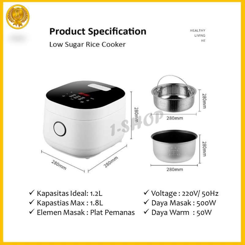 Promo Rice Cooker Low Carbo Less Sugar Smart Digital Rice Cooker Diskon 4 Di Seller
