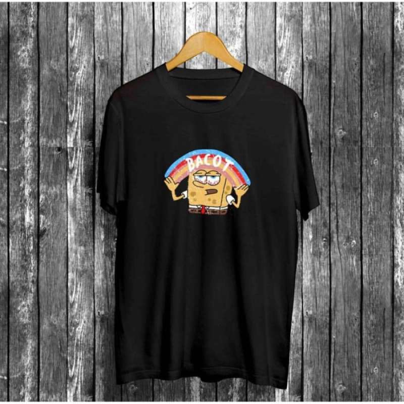 Jual KAOS SPONGEBOB BACOT / BAJU DISTRO PRIA / BAJU DISTRO WANITA di