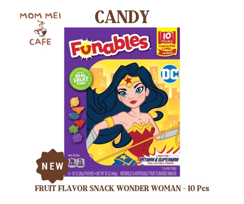 Jual Permen FUNABLES DC WONDER WOMAN FRUIT FLAVOR CANDY di Seller Mom