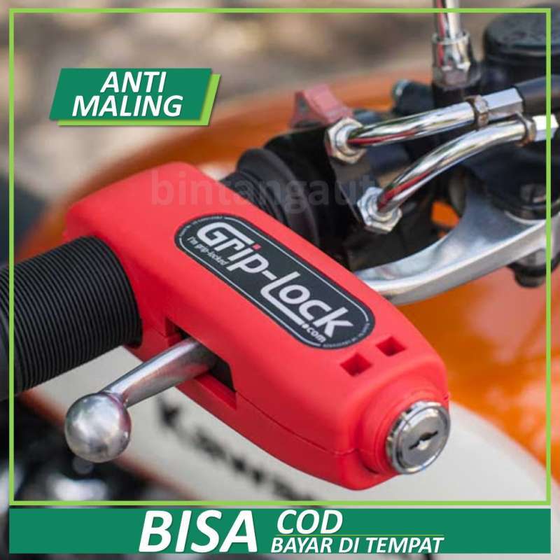 Jual Griplock Kunci Gembok Pengaman Stang Motor Anti Maling Capslock